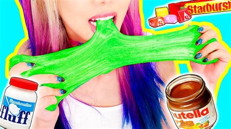 4 Diy Edible Candy Slimes Slime You Can Eat Giant Gummy Worm Slime