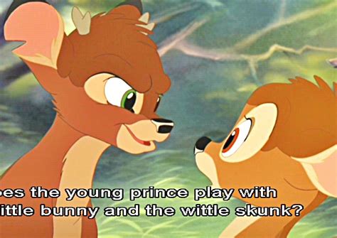 From the cartoon film bambi, written by felix salten (siegmund salzmann) Ronno from Bambi 2 | Walt disney characters, Disney quotes, Walt disney