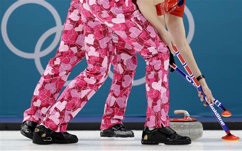 Norwegian Curling Team Wears Valentines Day Pants