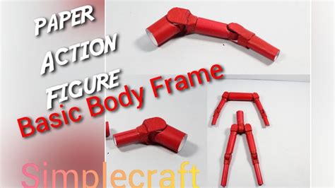 Paper Action Figure Basic Body Frame Tutorial Simplecraft Youtube