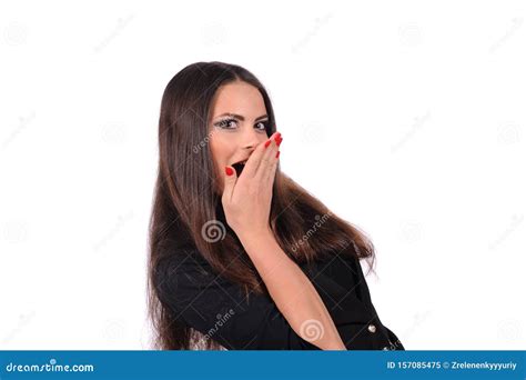 Girl With Surprised Face Expressions Stock Image Image Of Long