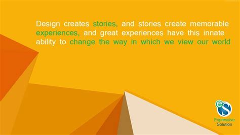 An Orange And Yellow Background With The Words Design Creates Stories