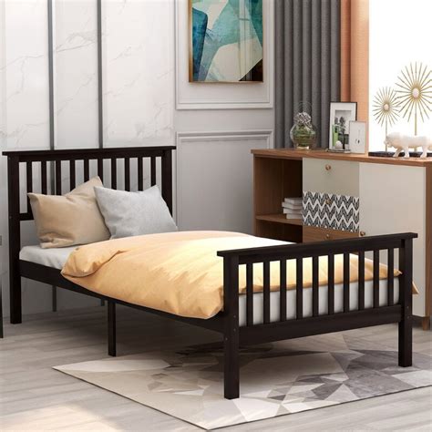 Buy Uhomepro Twin Bed Frame No Box Spring Needed Wood Platform Bed