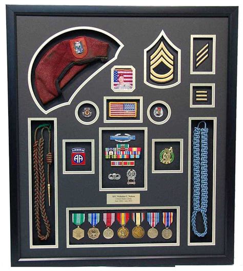 Us Army Shadow Box Display W Beret Military Memories And More
