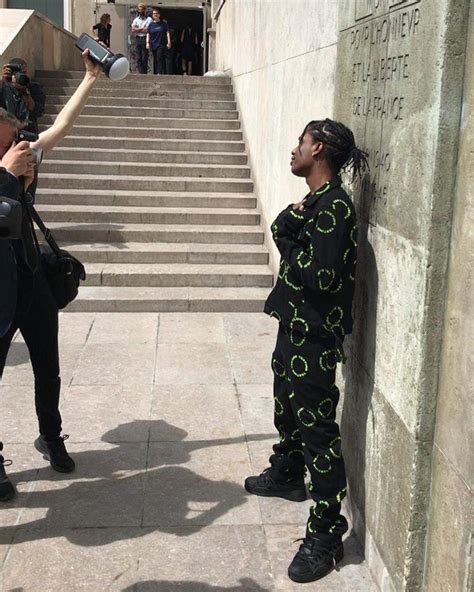 Asap Rocky Seen Wearing Vlone Testing Jacket Pants And Under Armour