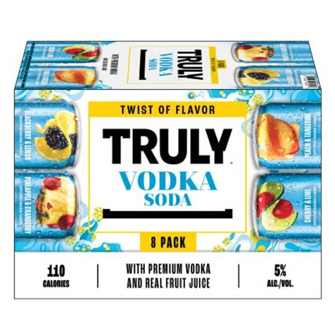 Truly Twist Of Flavor Vodka Soda Ready To Drink Cocktail Variety Pack 8 Cans 12 Fl Oz Bakers