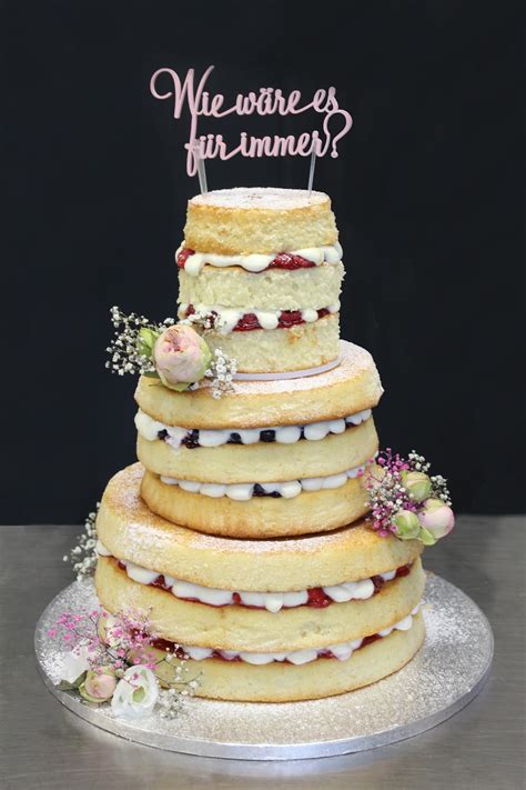 Feines Handwerk Naked Cake Eine Sommerliche Hochzeitstorte Mit