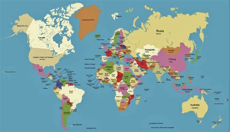 Paises Y Capitales Del Mundo Planisferio Con Nombres Mapa Politico Images