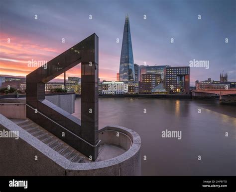 The Shard At Sunrise From Across The River Thames Stock Photo Alamy