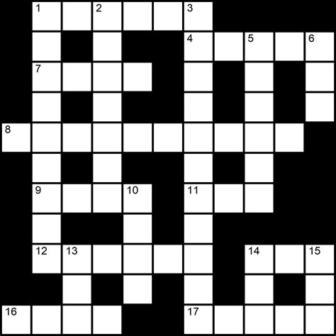 Easy Beginner Crossword Puzzles Printable