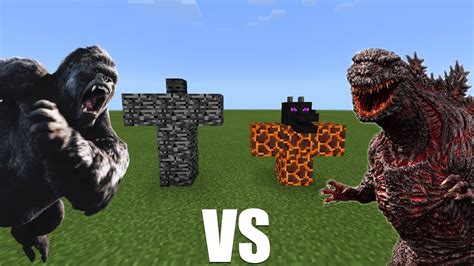 Mcpe King Kong Vs Godzilla Youtube