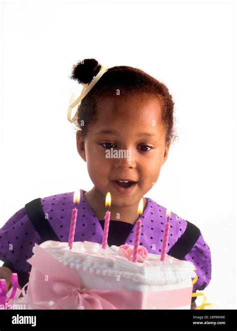 BIRTHDAY INFANT GIRL HAPPY Cake Candles Years Old Cute Pretty British African Afro Caribbean
