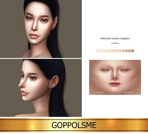Gpme Gold Faceglow Highlighter • 12 Swatches • Download At Goppolsme