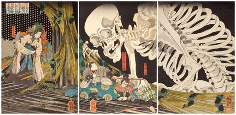 Utagawa Kuniyoshi 1797 1861 Mitsukuni Defying The Skeleton Spectre