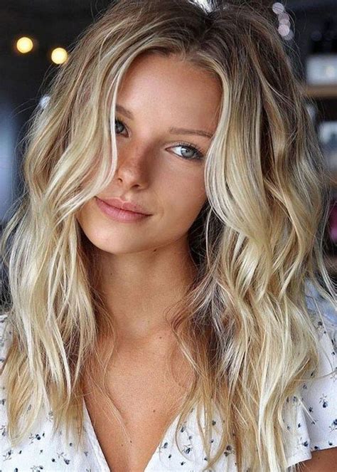 Cute Face Framing Blonde Balayage Hairstyle For