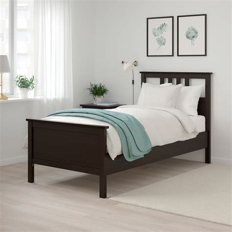 Hemnes Bed Frame Black Brown Luröy Twin Ikea