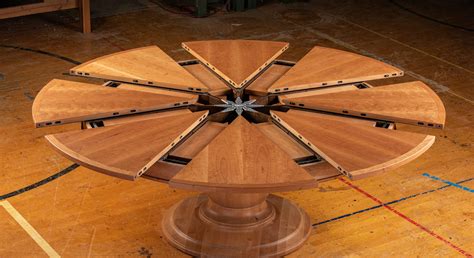 Expanding Round Table Lotus Woodworks