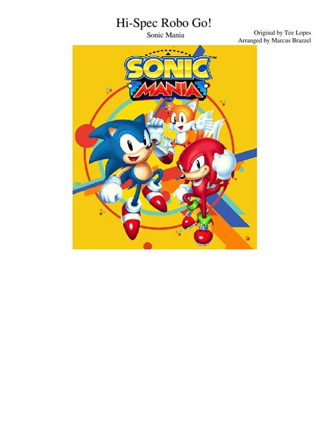 Hi Spec Robo Go Sonic Mania Sheet Music For Saxophone Alto