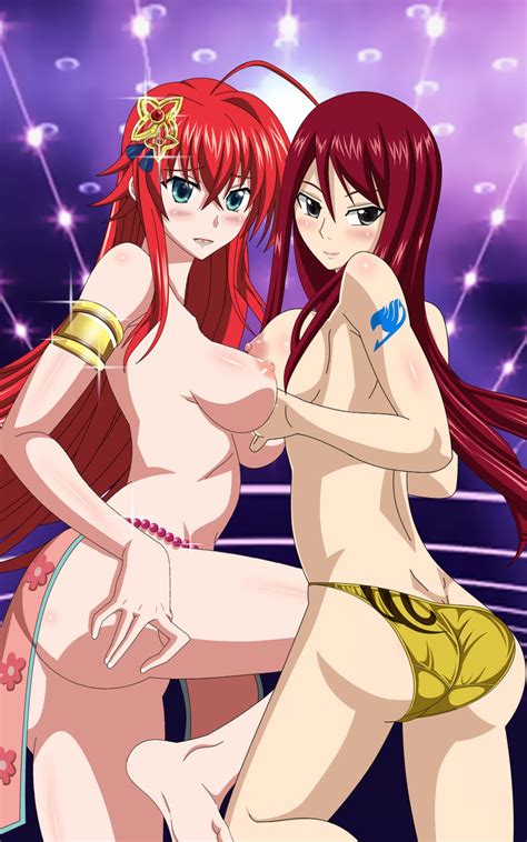 Rule 34 Artemisumi Blush Breasts Crossover Erza Scarlet Fairy Tail