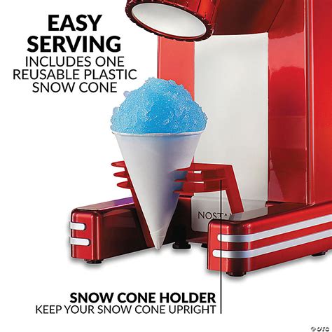 Nostalgia Retro Single Snow Cone Maker Red Oriental Trading