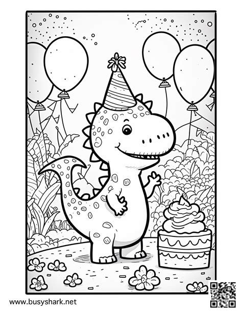 Happy Birthday Dinosaurs Coloring Pages