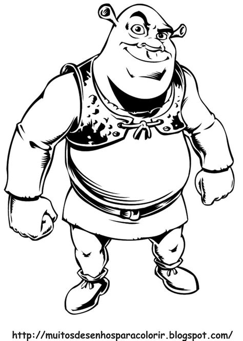 Desenhos Para Colorir Shrek Fiona E Burro