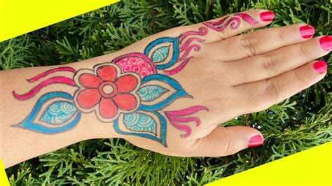 Color Mehandi Design Color Henna Designcolour Mehndi Design Ep33