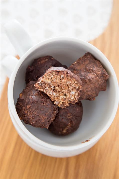 Dark Chocolate Coconut Bites Healthier Treats By Honest Mum