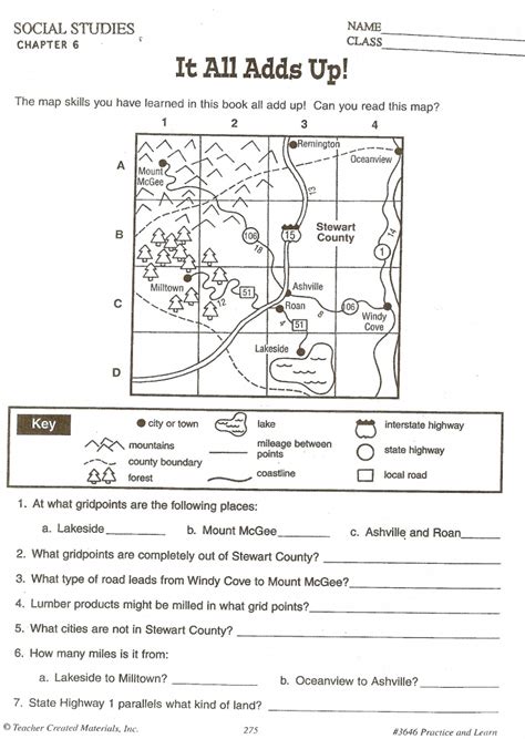 Mapping Skills Worksheet Grade 1