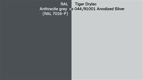 RAL Anthracite Grey RAL 7016 P Vs Tiger Drylac 044 91001 Anodized