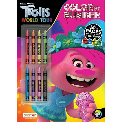 Bendon Publishing Trolls World Tour Color By Number Activity Book