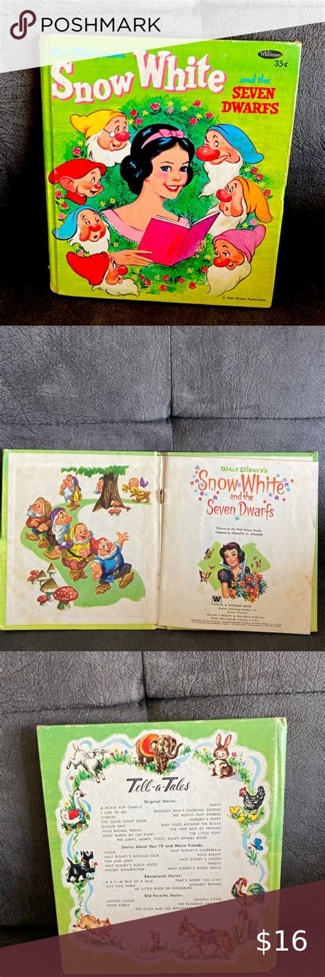 Vintage Walt Disney Book Snow White And The Seven Dwarfs Whitman