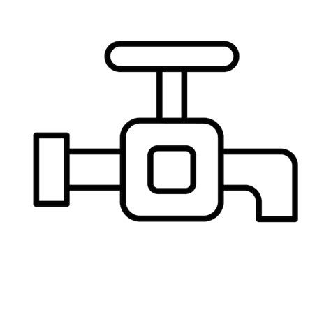 Premium Vector Faucet Line Illustration