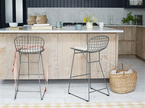 This is the target height for your new bar stools. Tall Burger Chair in Linen | Bar stool | Loaf