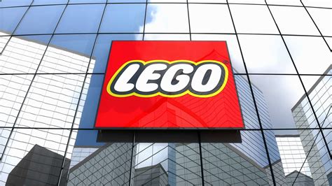Editorial The Lego Group Logo On Glass Building Motion Background 00