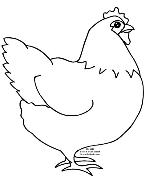 Download High Quality Chicken Clipart Black And White Coloring