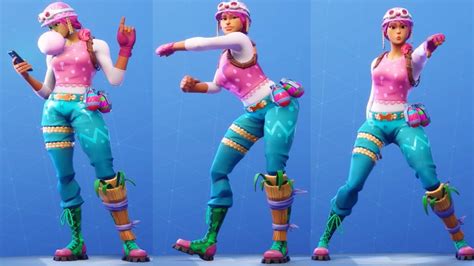 New Pastel Skin Showcase With All Fortnite Dances And Emotes Youtube