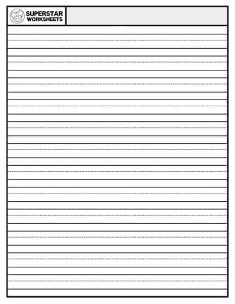Blank Cursive Writing Paper Lined Paper With Picture Box