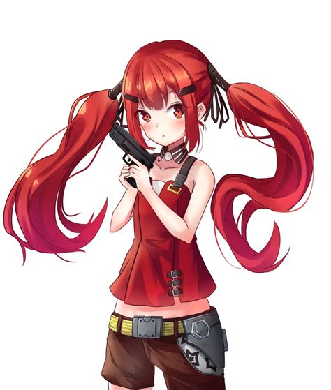 Luxus Anime Girl Red Hair Ponytail Seleran