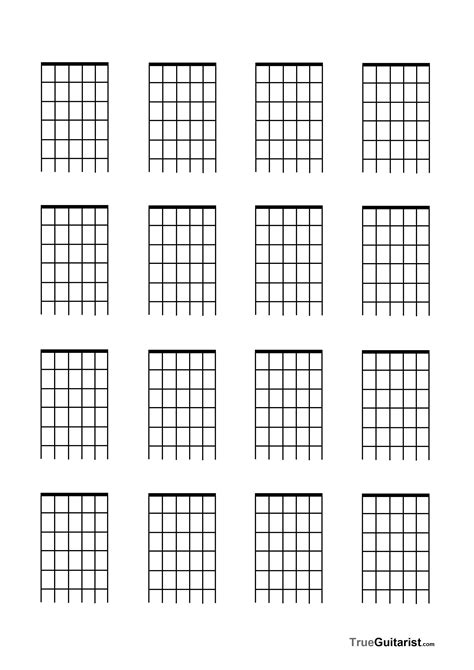 Free Printable Blank Guitar Chord Charts Free Printable