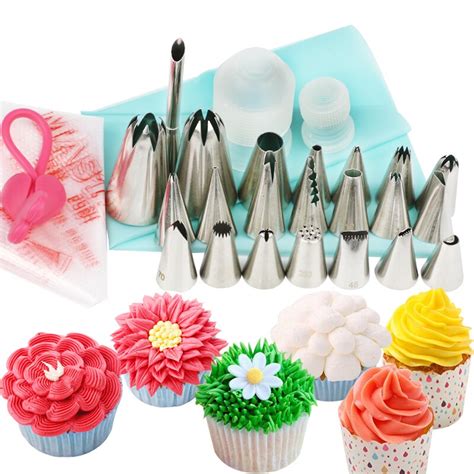 We are now bringing cake/cupcakes, tools and supplies to your table. 26pcs Cake Decorating Supplies Baking Tools with 22 Icing ...