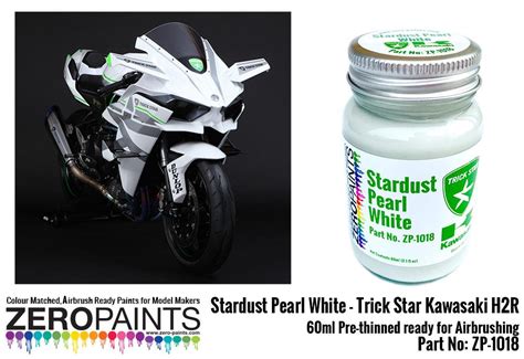 Trick Star Kawasaki H2r Stardust Pearl White Paint 60ml Zp 1018