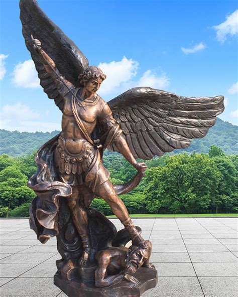 Archangel Michael Statue Bronze Of Religious Art Aongking Sculpture