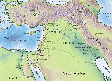 Ancient Mesopotamia Map Tigris River