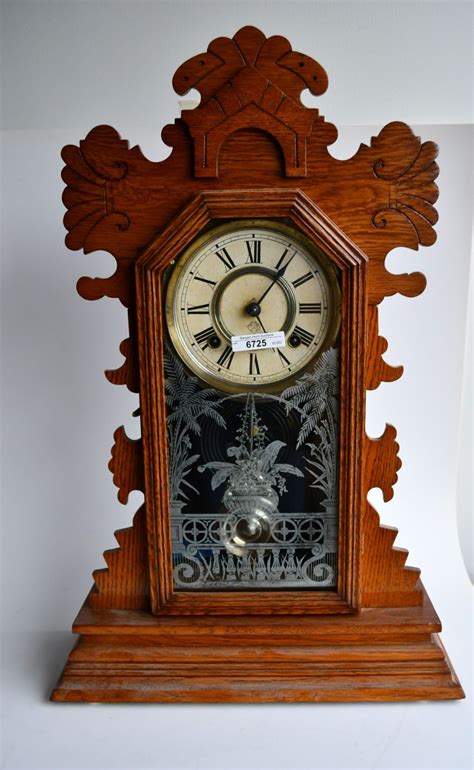 Sold Price Antique Ansonia Oak Cased Mantel Clock January 2 0121 7