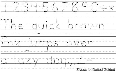 From manuscript to cursive writing. Buy Letters ZNuScript Dotted Guided for Windows, Macintosh ...