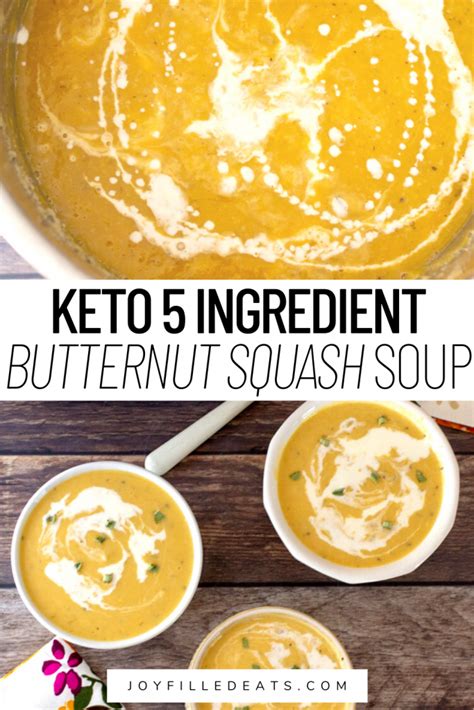Keto Butternut Squash Soup Low Carb Gluten Free Easy 5 Ingredients