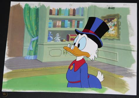 Scrooge Mcduck Money Office Disney Ducktales Production Animation Cel