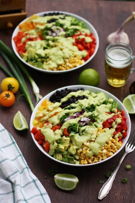 Discover them all in our complete guide to vegan mexican cooking. Vegan Mexican Chopped Salad with Avocado Dressing • Happy ...