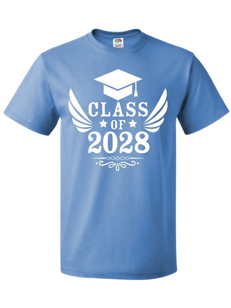 Inktastic Class Of 2028 With Graduation Cap And Wings T Shirt